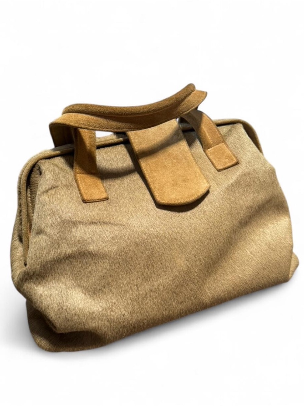 Vintage Temma Dahan calf hair + suede too handle doctor bag 🤎